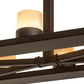 Meyda Lighting Stratum 54" 12-Light Oil Rubbed Bronze Island Chandelier With Sahara Taupe Idalight Shade Glass