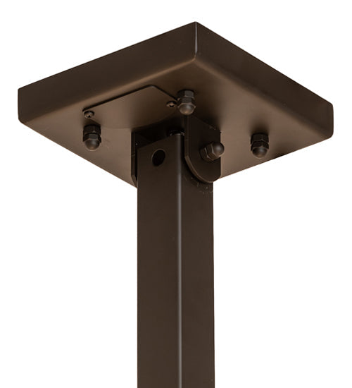 Meyda Lighting Stratum 54" 12-Light Oil Rubbed Bronze Island Chandelier With Sahara Taupe Idalight Shade Glass
