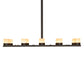 Meyda Lighting Stratum 54" 12-Light Oil Rubbed Bronze Island Chandelier With Sahara Taupe Idalight Shade Glass