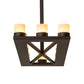 Meyda Lighting Stratum 54" 12-Light Oil Rubbed Bronze Island Chandelier With Sahara Taupe Idalight Shade Glass