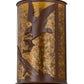 Meyda Lighting Strike of the Eagle 13" 2-Light Rust Wall Sconce With Amber Mica Shade Glass