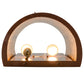 Meyda Lighting Strike of the Eagle 13" 2-Light Rust Wall Sconce With Amber Mica Shade Glass