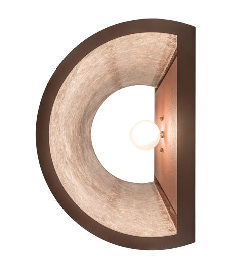 Meyda Lighting Strike of the Eagle 13" 2-Light Rust Wall Sconce With Silver Mica Shade Glass