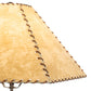 Meyda Lighting Strike of the Eagle 36" Antique Copper Table Lamp With Beige & Brown Faux Leather Shade