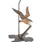 Meyda Lighting Strike of the Eagle 36" Antique Copper Table Lamp With Beige & Brown Faux Leather Shade