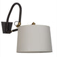 Meyda Lighting Stuyvesant 20" Oil Rubbed Bronze Swing Arm Wall Sconce With Eggshell Textrene Shade
