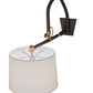 Meyda Lighting Stuyvesant 20" Oil Rubbed Bronze Swing Arm Wall Sconce With Eggshell Textrene Shade