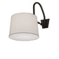 Meyda Lighting Stuyvesant 20" Oil Rubbed Bronze Swing Arm Wall Sconce With Eggshell Textrene Shade