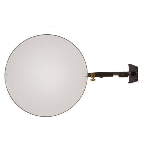 Meyda Lighting Stuyvesant 20" Oil Rubbed Bronze Swing Arm Wall Sconce With Eggshell Textrene Shade