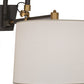 Meyda Lighting Stuyvesant 20" Oil Rubbed Bronze Swing Arm Wall Sconce With Eggshell Textrene Shade