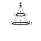 Meyda Lighting Suffolk 60" 13-Light 2-Tier Solar Black Chandelier