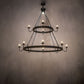Meyda Lighting Suffolk 60" 13-Light 2-Tier Solar Black Chandelier