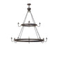 Meyda Lighting Suffolk 60" 13-Light 2-Tier Solar Black Chandelier