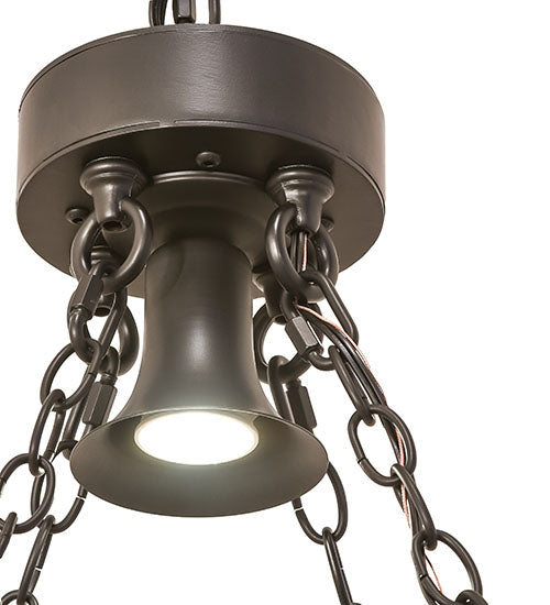 Meyda Lighting Suffolk 60" 13-Light 2-Tier Solar Black Chandelier