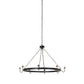 Meyda Lighting Suffolk 60" 9-Light Solar Black Chandelier
