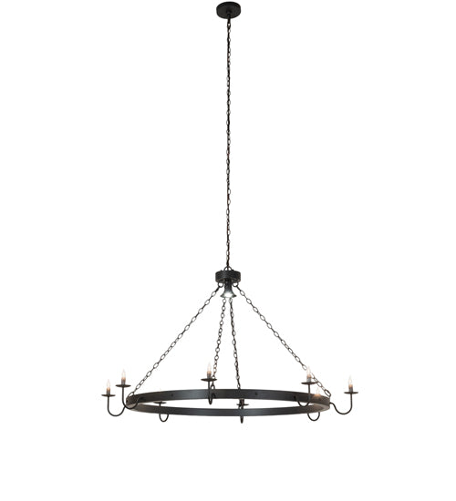 Meyda Lighting Suffolk 60" 9-Light Solar Black Chandelier