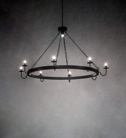 Meyda Lighting Suffolk 60" 9-Light Solar Black Chandelier
