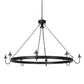 Meyda Lighting Suffolk 60" 9-Light Solar Black Chandelier