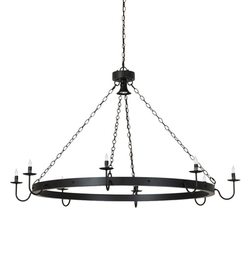 Meyda Lighting Suffolk 60" 9-Light Solar Black Chandelier
