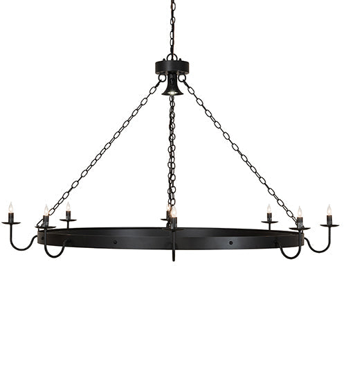 Meyda Lighting Suffolk 60" 9-Light Solar Black Chandelier