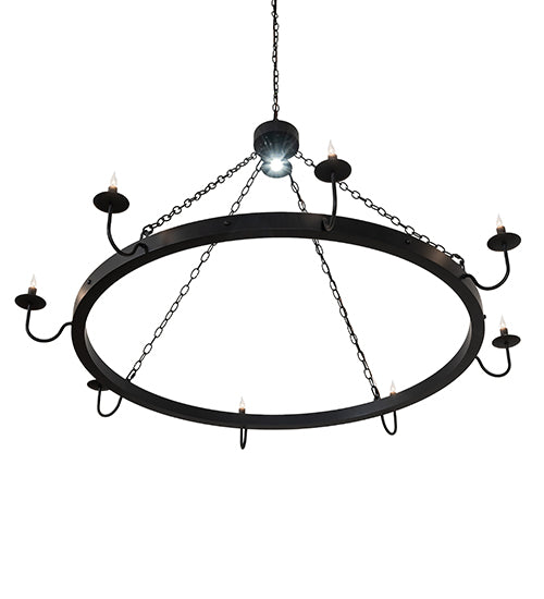 Meyda Lighting Suffolk 60" 9-Light Solar Black Chandelier