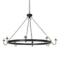 Meyda Lighting Suffolk 60" 9-Light Solar Black Chandelier
