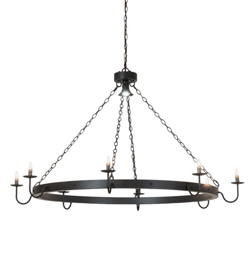 Meyda Lighting Suffolk 60" 9-Light Solar Black Chandelier