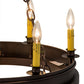 Meyda Lighting Sullivan Ranch 24" 6-Light Mahogany Bronze Chandelier With Ivory Faux Candlelight
