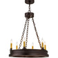 Meyda Lighting Sullivan Ranch 24" 6-Light Mahogany Bronze Chandelier With Ivory Faux Candlelight