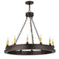 Meyda Lighting Sullivan Ranch 36" 12-Light Mahogany Bronze Chandelier With Ivory Faux Candlelight