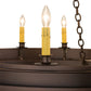 Meyda Lighting Sullivan Ranch 36" 12-Light Mahogany Bronze Chandelier With Ivory Faux Candlelight