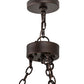 Meyda Lighting Sullivan Ranch 39" 12-Light Mahogany Bronze Chandelier With Tan Faux Rawhide Leather Shade