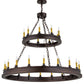 Meyda Lighting Sullivan Ranch 48" 27-Light Mahogany Bronze Chandelier With Ivory Faux Candlelight