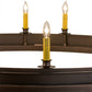 Meyda Lighting Sullivan Ranch 48" 27-Light Mahogany Bronze Chandelier With Ivory Faux Candlelight
