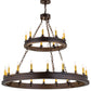 Meyda Lighting Sullivan Ranch 48" 27-Light Mahogany Bronze Chandelier With Ivory Faux Candlelight