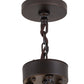 Meyda Lighting Sullivan Ranch 51" 27-Light 2-Tier Mahogany Bronze Chandelier With Tan Faux Rawhide Leather Shade