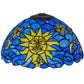 Meyda Lighting Sun Moon & Stars 12" Yellow & Blue Shade Glass