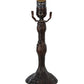 Meyda Lighting Sun, Moon & Stars 17" Mahogany Bronze Table Lamp With Blue & Yellow Shade Glass