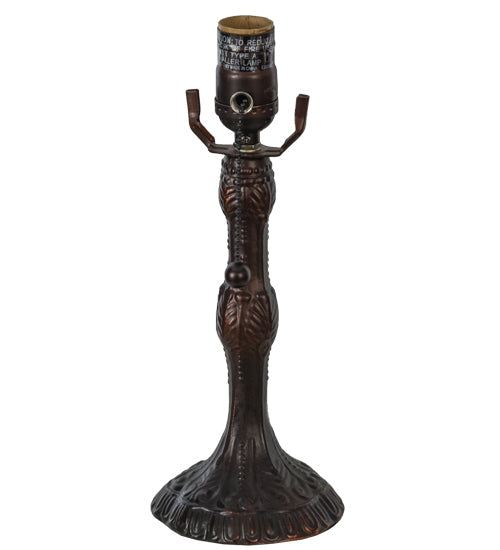 Meyda Lighting Sun, Moon & Stars 17" Mahogany Bronze Table Lamp With Blue & Yellow Shade Glass