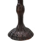 Meyda Lighting Sun, Moon & Stars 17" Mahogany Bronze Table Lamp With Blue & Yellow Shade Glass