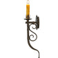 Meyda Lighting Sunburst 7" Gilded Tobacco Wall Sconce With Amber Faux Candlelight