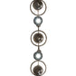 Meyda Lighting Sunbury 48" 3-Light Antique Craftsman Brown Island Pendant Light With White & Clear Shade Glass