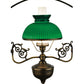 Meyda Lighting Sunbury 48" 5-Light Craftsman Dark Antique Island Pendant Light With Green Globes Shade Glass