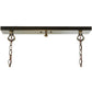 Meyda Lighting Sunbury 48" 5-Light Craftsman Dark Antique Island Pendant Light With Green Globes Shade Glass