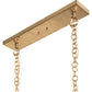 Meyda Lighting Sunbury 48" 5-Light Raw Brass Island Pendant Light With Green Globes Shade Glass