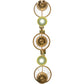 Meyda Lighting Sunbury 48" 5-Light Raw Brass Island Pendant Light With Green Globes Shade Glass