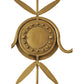 Meyda Lighting Sunflower 12" 2-Light Gold Metallic Wall Sconce With Black Satin Textrene Shade