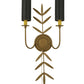 Meyda Lighting Sunflower 12" 2-Light Sedona Wall Sconce With Black Textrene Shade