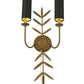 Meyda Lighting Sunflower 12" 2-Light Sedona Wall Sconce With Black Textrene Shade
