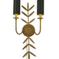 Meyda Lighting Sunflower 12" 2-Light Sedona Wall Sconce With Black Textrene Shade